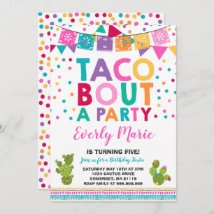 Invitation à l'anniversaire de Fiesta Taco Bout Un
