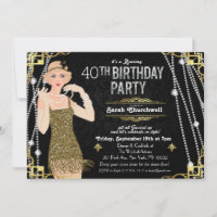 Invitation anniversaire 30 ans Gatsby