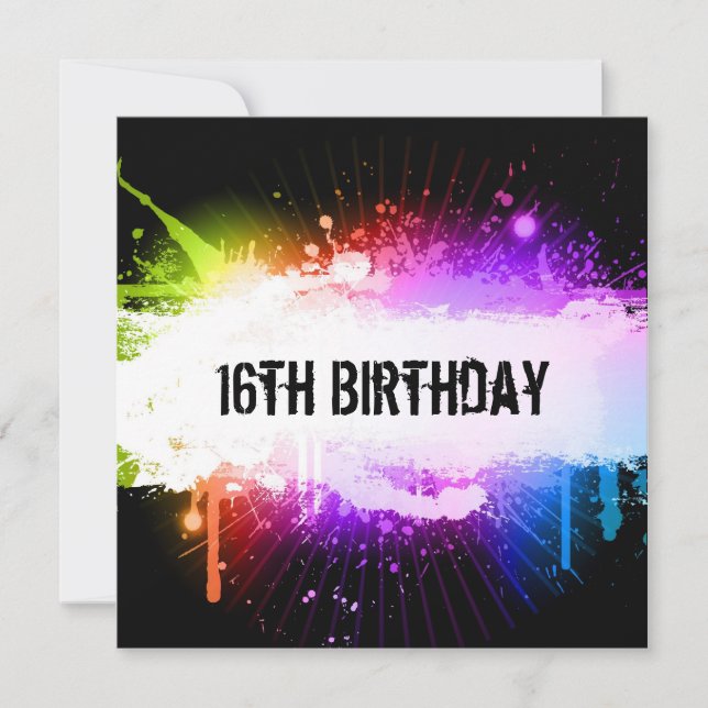 Invitation à l'anniversaire de Grunge (Devant)
