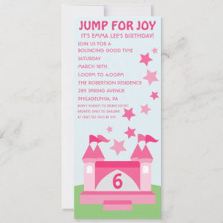 Invitation à l'anniversaire de Joy Bounce House