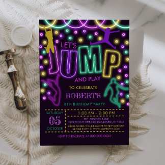 Invitation à l'anniversaire de Jump modifiable