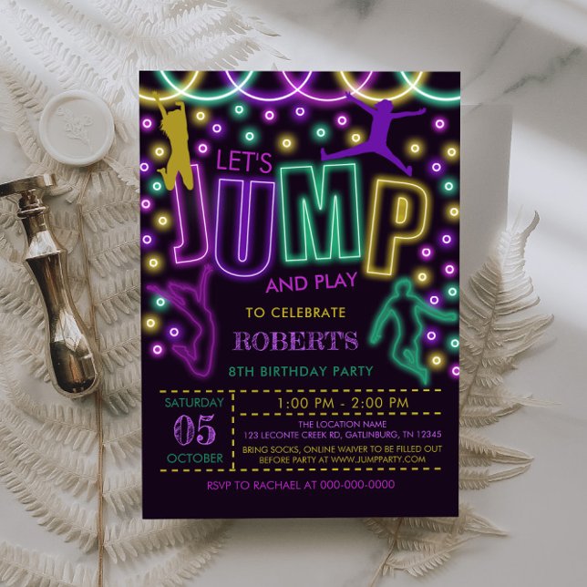 Invitation à l'anniversaire de Jump modifiable (Créateur téléchargé)