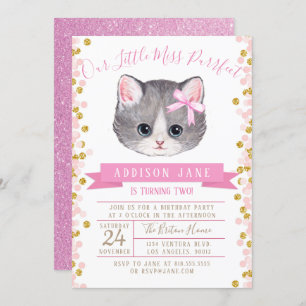 Invitation à l'anniversaire de Kitten