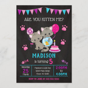 Invitation à l'anniversaire de Kitty / Fête de la