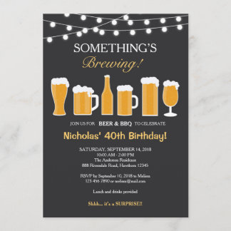 Invitation à l'anniversaire de la bière, anniversa