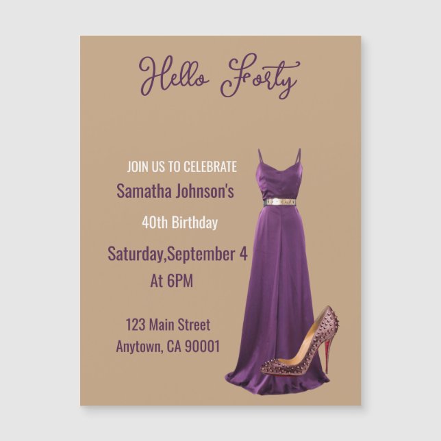 Invitation à l'anniversaire de la carte magnétique (Devant)