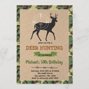 Invitation à l'anniversaire de la chasse au cerf