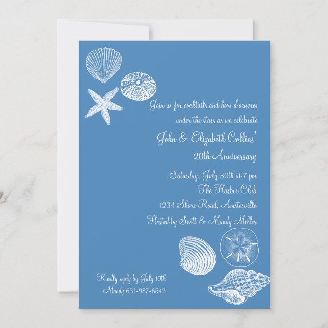 Invitation à l'anniversaire de la collection Seash (Devant)