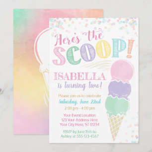 Invitation à l'anniversaire de la Crème de glace