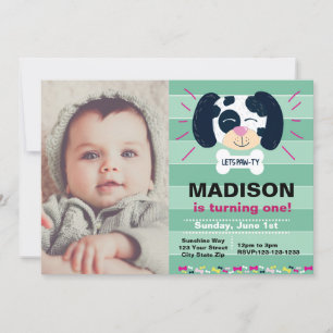 Invitation à l'anniversaire de la Dalmatie rayée a