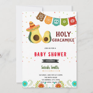 Invitation à l'anniversaire de la douche fiesta Ho