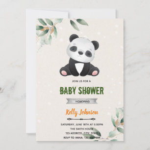 Invitation à l'anniversaire de la douche Panda