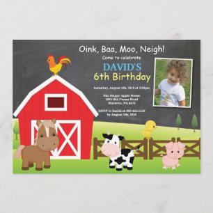 Invitation à l'anniversaire de la ferme Country Ba