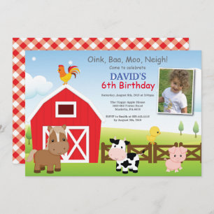 Invitation à l'anniversaire de la ferme Country Ba