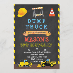 Invitation à l'anniversaire de la fête de camion