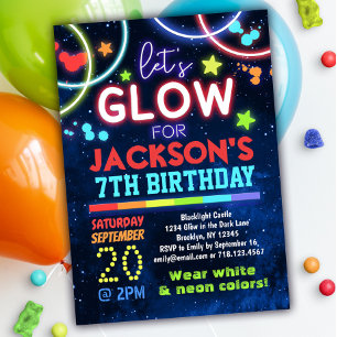 Invitation à l'anniversaire de la fête de la lueur