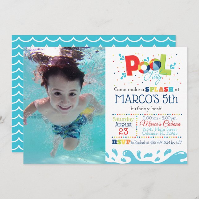 Invitation à l'anniversaire de la fête de la pisci (Devant / Derrière)