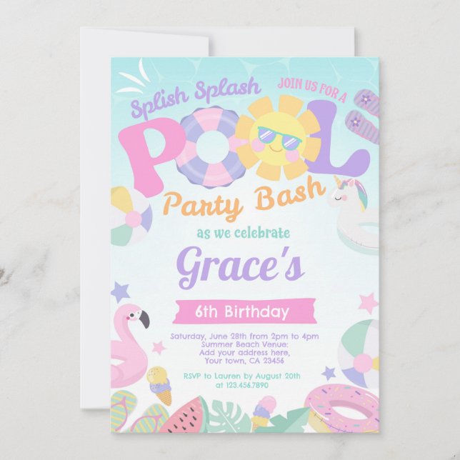 Invitation à l'anniversaire de la fête de la pisci (Devant)