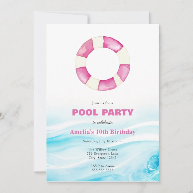 Invitation à l'anniversaire de la fête de la pisci (Devant)