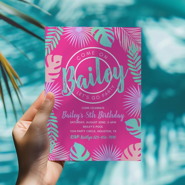 Invitation à l'anniversaire de la fête de la pisci (Créateur téléchargé)