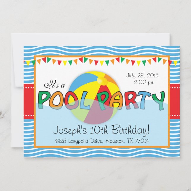 Invitation à l'anniversaire de la fête de la pisci (Devant)