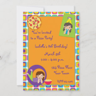 Invitation à l'anniversaire de la Fête de la pizza