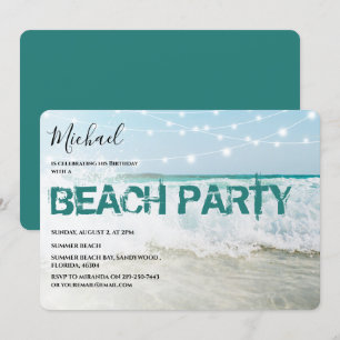 Invitation à l'anniversaire de la fête de la plage