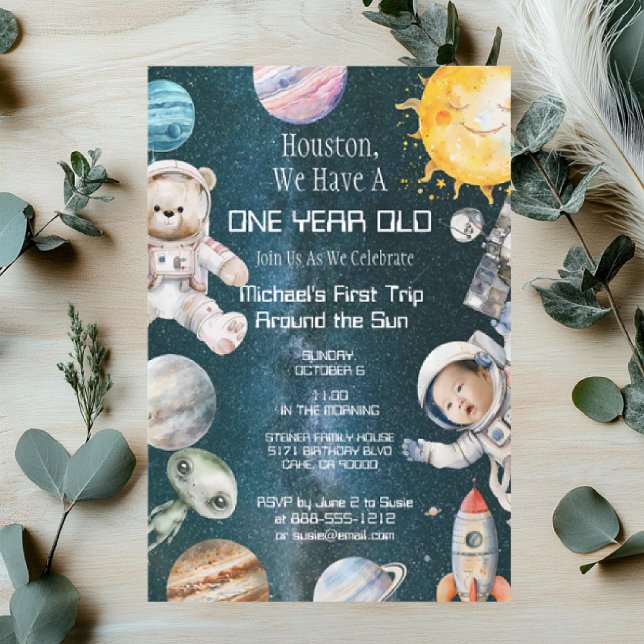 Invitation à l'anniversaire de la fête de l'espace (Créateur téléchargé)