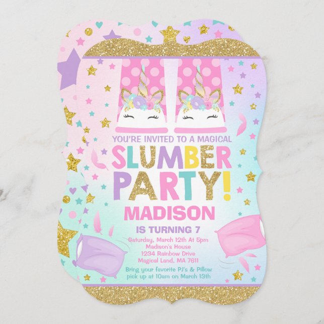 Invitation à l'anniversaire de la fête de Stwood (Devant / Derrière)