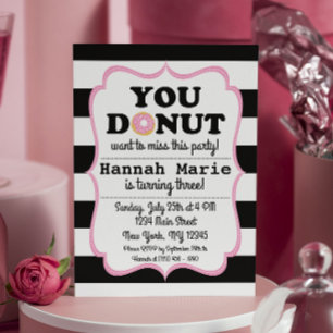 Invitation à l'anniversaire de la fête des beignes