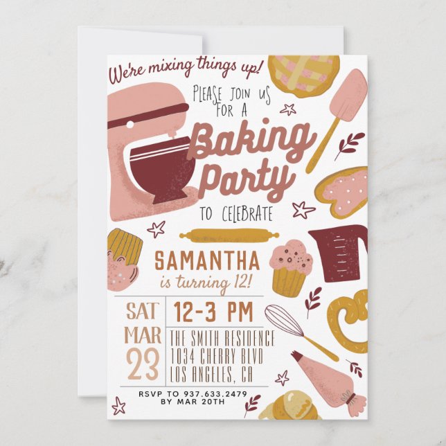 Invitation à l'anniversaire de la fête du boulange (Devant)