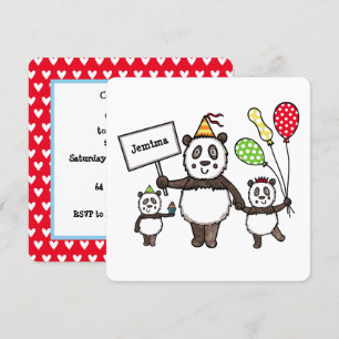 Invitation à l'anniversaire de la fête du Panda
