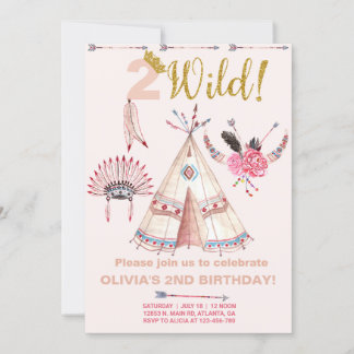 Invitation à l'anniversaire de la fille de deux bo