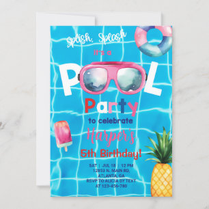 Invitation à l'anniversaire de la fille de la pisc