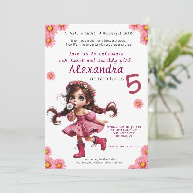 Invitation à l'anniversaire de la fille de pissenl (Debout devant)