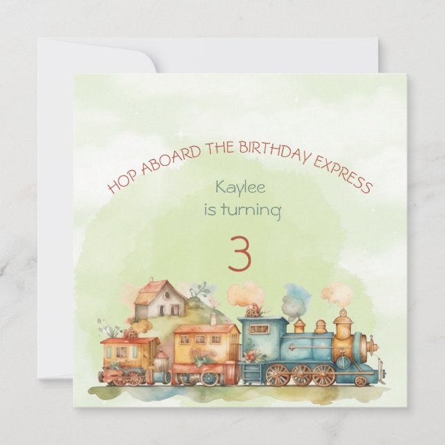 Invitation à l'anniversaire de la fille du moteur  (Devant)