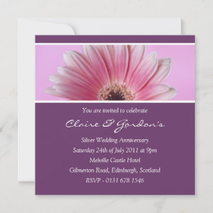 Invitation à l'anniversaire de la floraison rose e