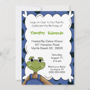 Invitation à l'anniversaire de la grenouille