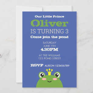Invitation à l'anniversaire de la grenouille