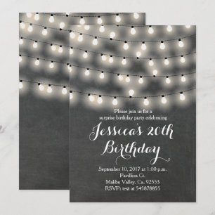 Invitation à l'anniversaire de la lumière de chaîn