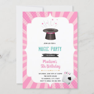Invitation à l'anniversaire de la magie