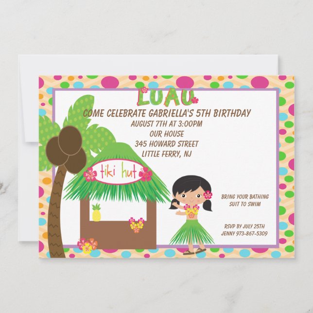 Invitation à l'anniversaire de la Maison Tiki (Devant)