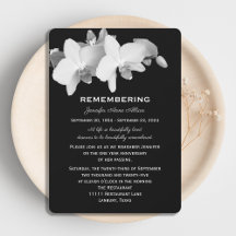 Invitation à l'anniversaire de la mort de l'orchid