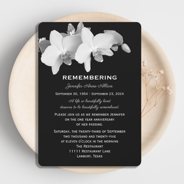Invitation à l'anniversaire de la mort de l'orchid (Créateur téléchargé)