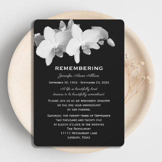 Invitation à l'anniversaire de la mort des orchidé