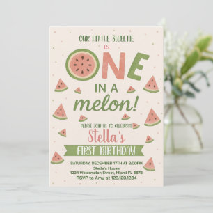 Invitation à l'anniversaire de la pastèque pour en