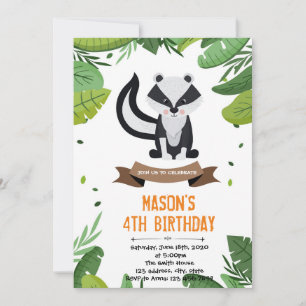 Invitation à l'anniversaire de la peau