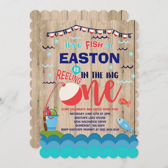Invitation à l'anniversaire de la pêche O-Fish-All (Devant / Derrière)
