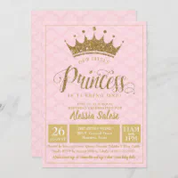 Carte d'Invitation anniversaire de princesse - fille personnalisé papillon  1er fête d'anniversaire ou de la douche de bébé invitation imprimable