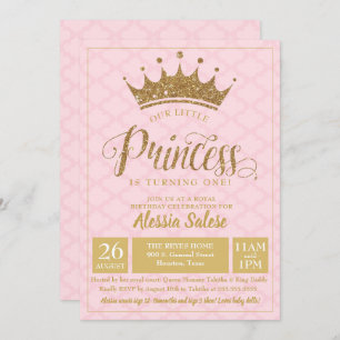 Invitation à l'anniversaire de la petite princesse
